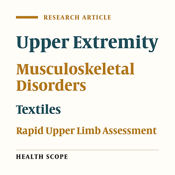 Evaluation of Upper Limb Musculoskeletal Loads due to Posture, Repetition, and Force by Rapid Upper Limb Assessment in a Textile Factory