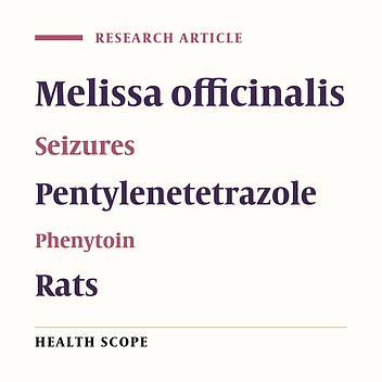 Comparing Anticonvulsive Effect of Melissa Officinalis` Hydro-Alcoholic Extract and Phenytoin in Rat