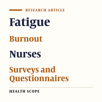 The Relationship Between Fatigue and Job Burnout Dimensions in Hospital Nurses