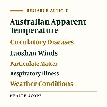 The Relationship Between Laoshan Winds and Respiratory and Cardiovascular Diseases in Hengchun Peninsula, Taiwan