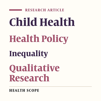 Child Health Policies from the Lens of Equality in Iran: A Qualitative Study