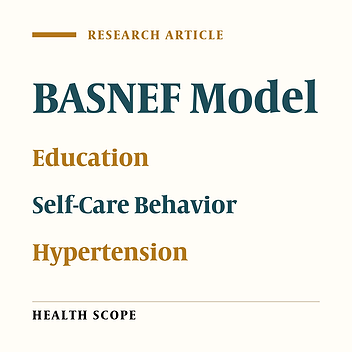 The Impact of an Educational Program Based on the BASNEF Model on Knowledge and Self-Care Behaviors of Patients with Hypertension