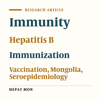 Post-vaccination Immunity Against Hepatitis B Among Mongolian Adolescents and Youths