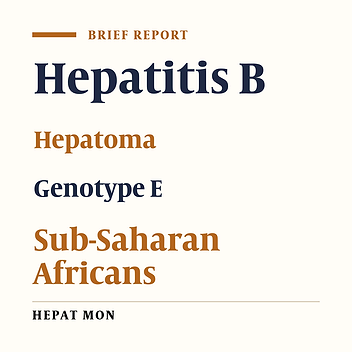 Clinical Characteristics of Chronic Hepatitis B Virus Infection in Immigrants from Sub-Saharan Africa
