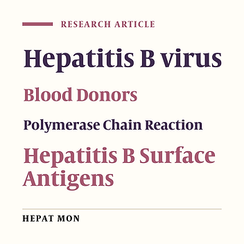 Hepatitis B Viral DNA Among HBs Antigen Negative Healthy Blood Donors