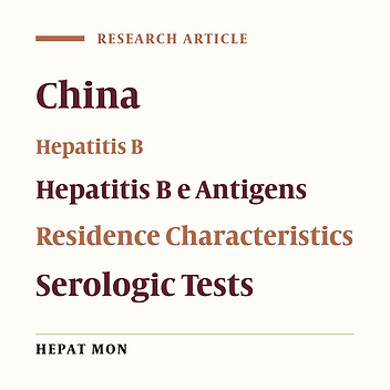 Serolological Profile Among HBsAg-Positive Infections in Southeast China: A Community-Based Study