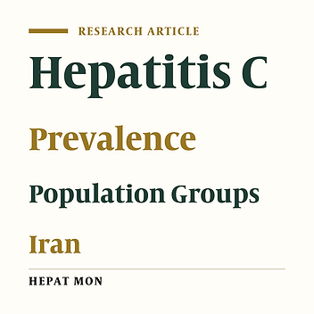The Prevalence of Hepatitis C Virus in Mashhad, Iran: A Population-Based Study