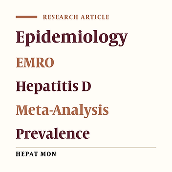 Prevalence of Hepatitis D in the Eastern Mediterranean Region: Systematic Review and Meta Analysis