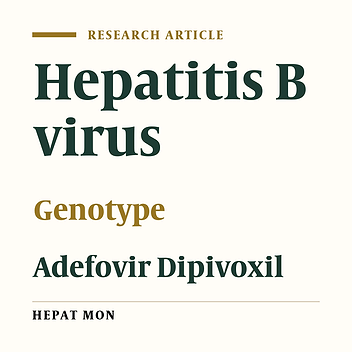 Effect of Hepatitis B Virus Genotypes on the Efficacy of Adefovir Dipivoxil Antiviral Therapy