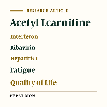 Acetyl-L-Carnitine Supplementation During HCV Therapy With Pegylated Interferon-α 2b Plus Ribavirin: Effect on Work Performance; A Randomized Clinical Trial