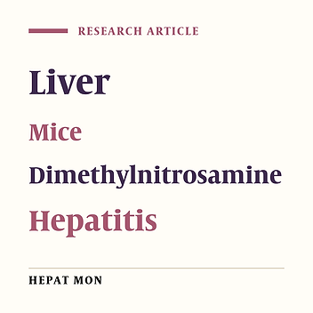 A New Style of Dimethylnitrosamine Induced Fulminant Hepatitis in Mice