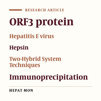 HEV-ORF3 Encoding Phosphoprotein Interacts With Hepsin