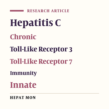 Distinct Toll-like Receptor 3 and 7 Expression in Peripheral Blood Mononuclear Cells From Patients with Chronic Hepatitis C Infection
