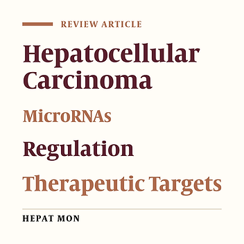Role of MicroRNAs in Hepatocellular Carcinoma