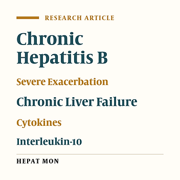Plasma Interleukin-10: A Likely Predictive Marker for Hepatitis B Virus-Related Acute-on-Chronic Liver Failure