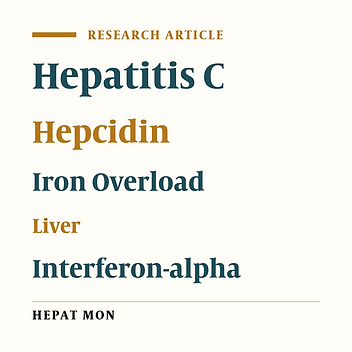 Association of Hepcidin mRNA Expression With Hepatocyte Iron Accumulation and Effects of Antiviral Therapy in Chronic Hepatitis C Infection