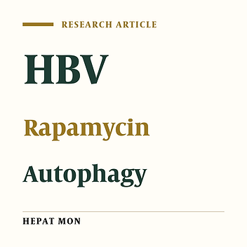 Cover image of the article: Rapamycin Enhances HBV Production by Inducing Cellular Autophagy