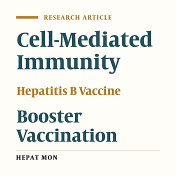 Long-Term T-Cell-Mediated Immunologic Memory to Hepatitis B Vaccine in Young Adults Following Neonatal Vaccination.