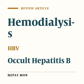 Occult Hepatitis B Infection in Chronic Hemodialysis Patients: Current Concepts and Strategy