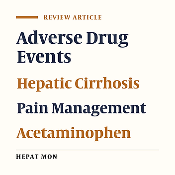 The Therapeutic Use of Analgesics in Patients With Liver Cirrhosis: A Literature Review and Evidence-Based Recommendations