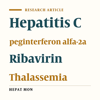 Efficacy of Prolonged Treatment With Pegylated Interferon (Peg-IFN) and Ribavirin in Thalassemic Patients With Hepatitis C Who Relapsed After Previous Peg-IFN-Based Therapy