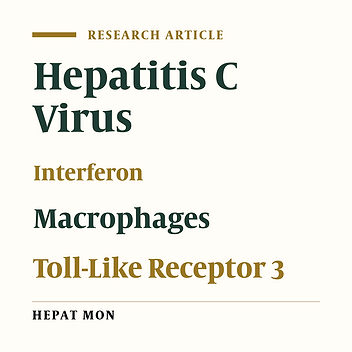 Cover image of the article: HCV dsRNA-Activated Macrophages Inhibit HCV Replication in Hepatocytes