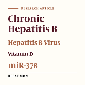 Negative Association of Plasma Levels of Vitamin D and miR-378 With Viral Load in Patients With Chronic Hepatitis B Infection