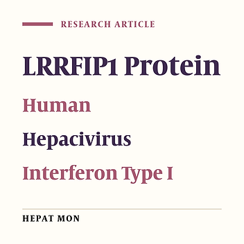 LRRFIP1 Inhibits Hepatitis C Virus Replication by Inducing Type I Interferon in Hepatocytes