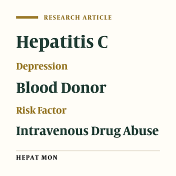 A Survey on the Prevalence of Depression in Blood Donors with Hepatitis C in Shiraz