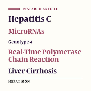 The Liver MicroRNA Expression Profiles Associated With Chronic Hepatitis C Virus (HCV) Genotype-4 Infection: A Preliminary Study
