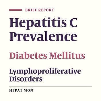 Hepatitis C Virus (HCV) Prevalence in Special Populations and Associated Risk Factors: A Report From a Tertiary Hospital