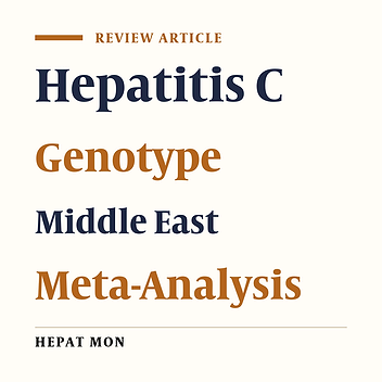 The Distribution of Hepatitis C Virus Genotypes in Middle Eastern Countries: A Systematic Review and Meta-Analysis