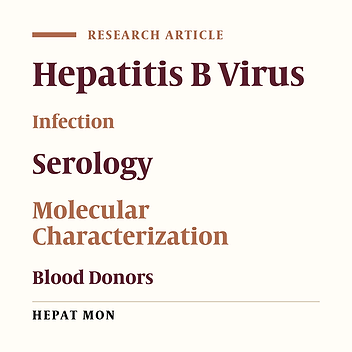 Serological Patterns and Molecular Characterization of Occult Hepatitis B Virus Infection among Blood Donors