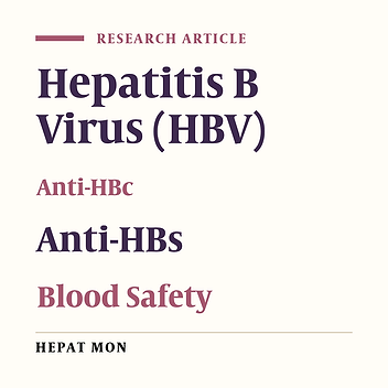 Hepatitis B Virus DNA is Absent in Lebanese Blood Donors Who Are Positive for Both Anti-Hbc and Anti-Hbs Antibodies