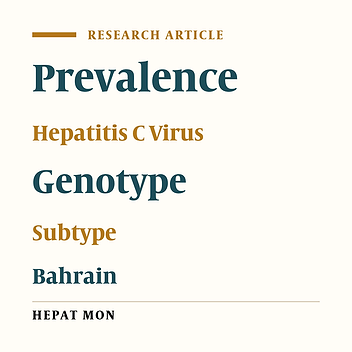 Distribution of Hepatitis C Virus Genotypes in Bahrain