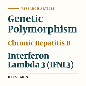 The Correlation Between Interferon Lambda 3 Gene Polymorphisms and Susceptibility to Hepatitis B Virus Infection