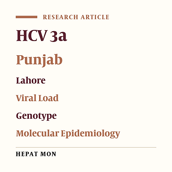 Distribution of HCV Genotypes and RNA Viral Load Along with Hemato-Biochemical Analysis of HCV Patients in Rahim Yar Khan, Okara and Toba Tek Singh Districts of Punjab, Pakistan