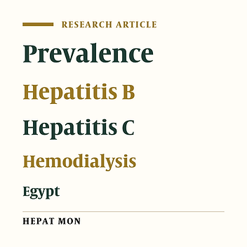 Prevalence of Occult Hepatitis B Virus Infection in Hemodialysis Patients From Egypt With or Without Hepatitis C Virus Infection