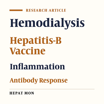 The Effect of Inflammatory Reactions on Antibody Unresponsiveness to Hepatitis B Vaccine in Hemodialysis Patients