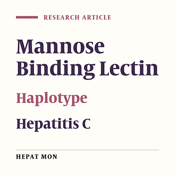 Mannose Binding Lectin Gene Haplotype in Iranian Patients with Hepatitis C Infection