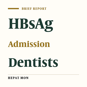 Study of Admission Rate of Hepatitis B Surface Antigen Positive Patients in 50 Dentistry Centers in Tehran (Spring 2003)
