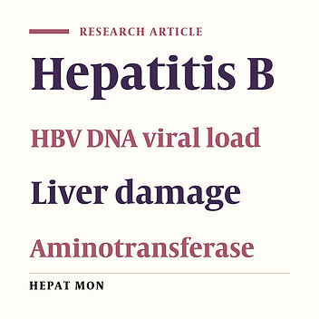 HBV DNA Viral Load and Chronic Hepatitis Infection in Different Stages