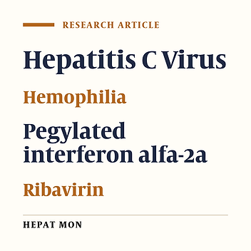 Peginterferon alfa-2a and Ribavirin in Patients with Chronic Hepatitis C and Inherited Bleeding Disorders