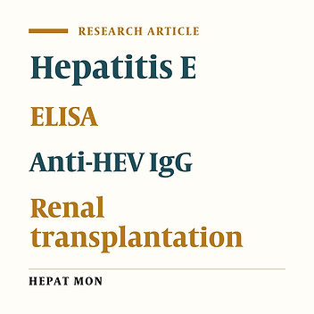Seroprevalence of Hepatitis E among Iranian Renal Transplant Recipients