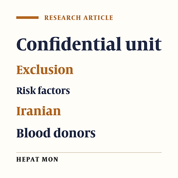 Comparison of the prevalence of major transfusion-transmitted infections among Iranian blood donors using confidential unit exclusion in an Iranian population