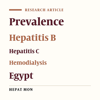 Cover image of the article: Prevalence of Occult Hepatitis B Virus Infection in Hemodialysis Patients From Egypt With or Without Hepatitis C Virus Infection