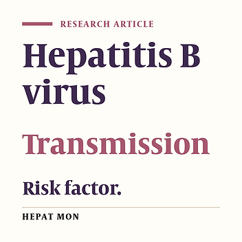 Risk factors of hepatitis B virus infection in Turkey: A population-based, case-control study