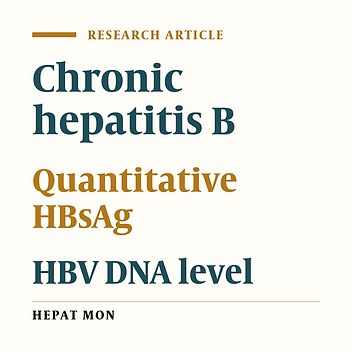 Correlation between HBsAg quantitative assay results and HBV DNA levels in chronic HBV