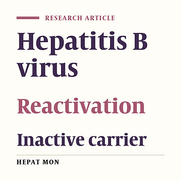 The HBV DNA cutoff value for discriminating patients with HBeAgnegative chronic hepatitis B from inactive carriers