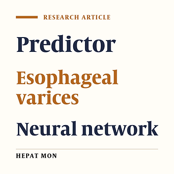 Use of artificial neural network to predict esophageal varices in patients with HBV related cirrhosis